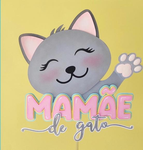 Topo Mamãe de Gato-molde Limpo