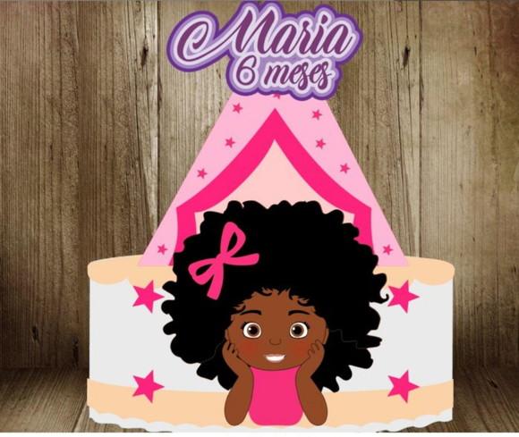 Topo Baby Afro e Tenda