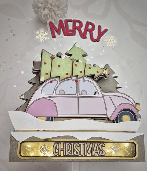 Topper Merry Christmas Fusca
