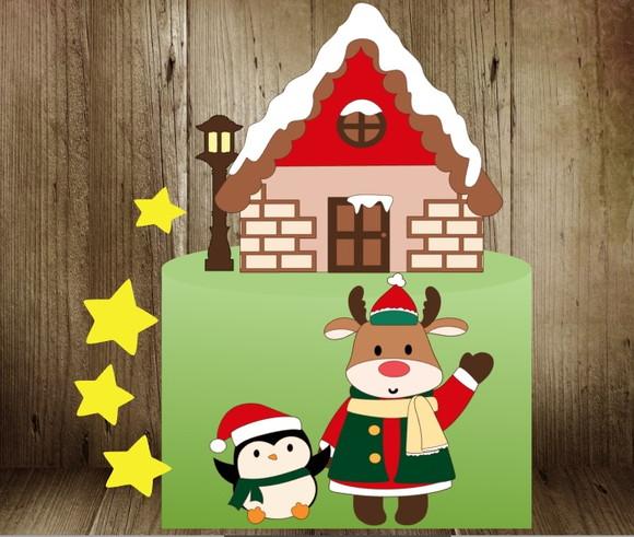 Topo Pinguim e Rena de Natal