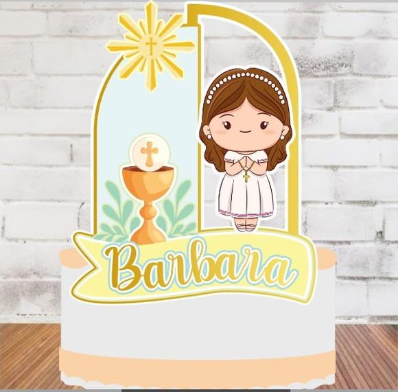 Topper Shaker Primeira Comunhão Menina
