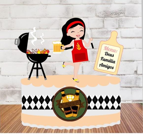 Topo Churrasco Mulher