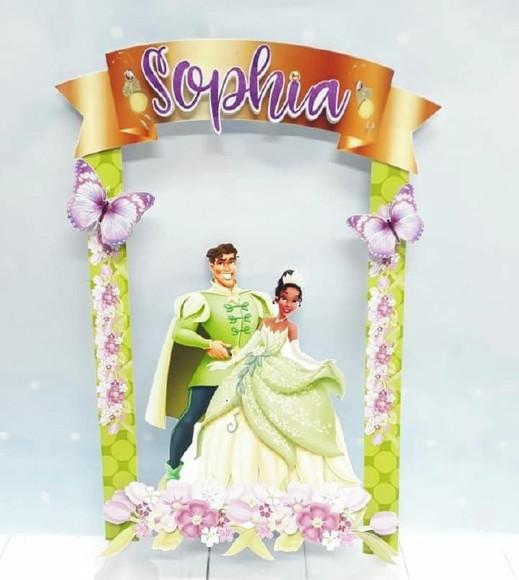 Topo Princesa Tiana e Principe