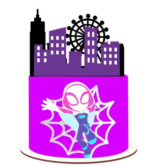 Topo de Bolo Spider Ghost