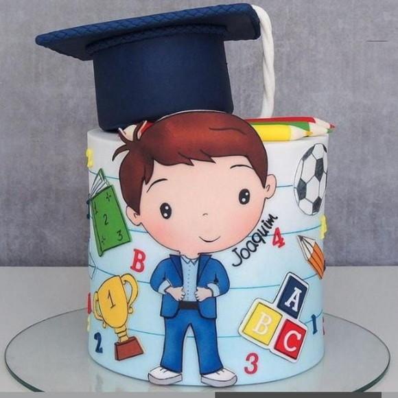 Topo Formatura Menino Capelo 3d