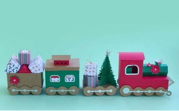 Locomotiva Advento Natal-molde Limpo
