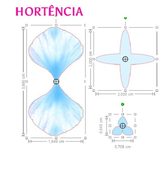 Molde Flor Hortênsia