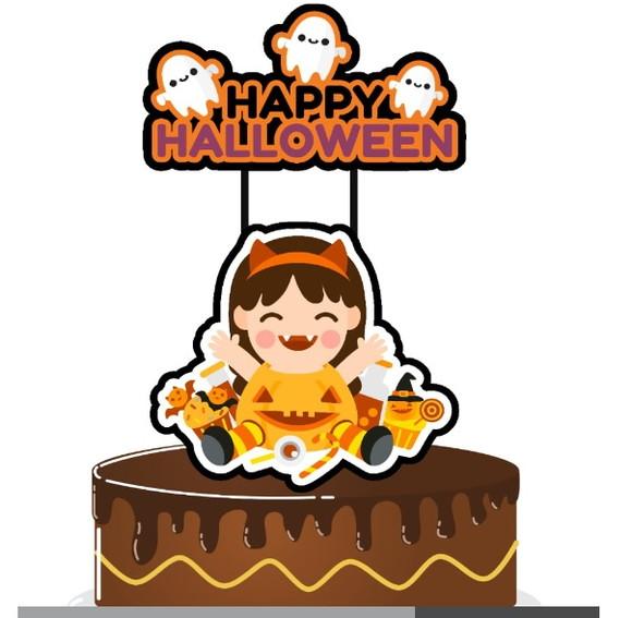 Topo Menina Doces Happy Halloween