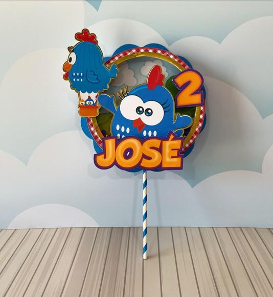 Topo Galinha Baby Azul l