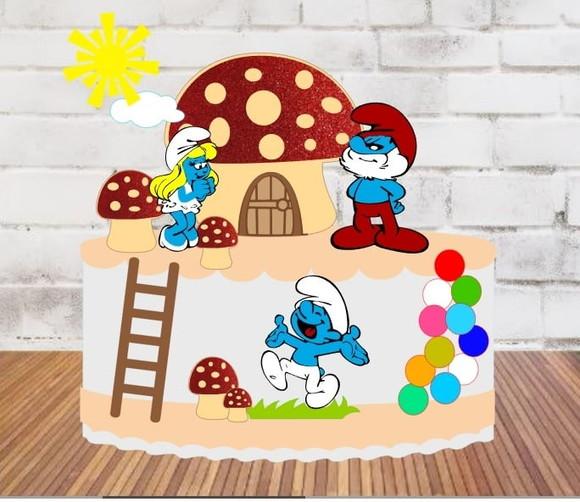 Topo de Bolo os Smurfs
