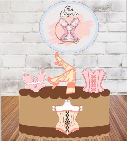 Topo Cha de Lingerie Vintage