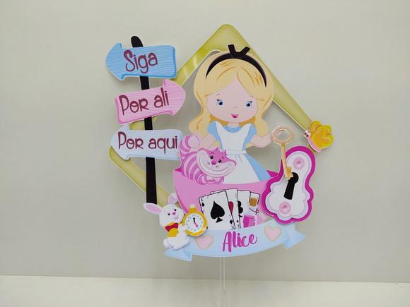 Topo de Bolo Alice 5