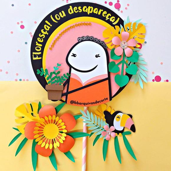 Topo Flork Louca das Plantas-molde Limpo