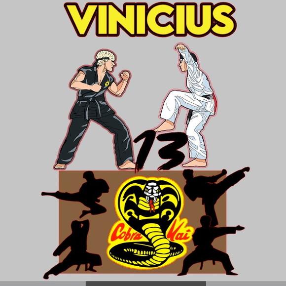 Topo de Bolo Cobra Kai 2