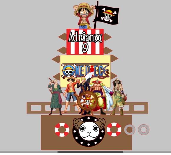 Topo de Bolo One Piece 4
