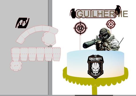 Topo Call Of Duty com Granada 3d