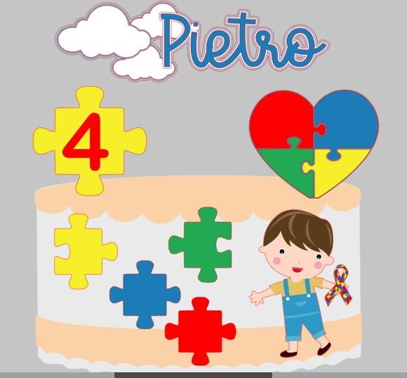 Topo de Bolo Autismo 2