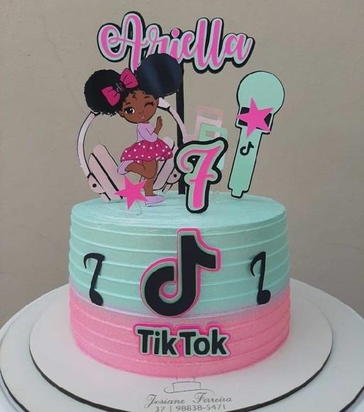 Topper Menina Afro Tik Tok