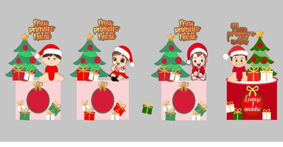 Kit 4 Topos Meu Primeiro Natal