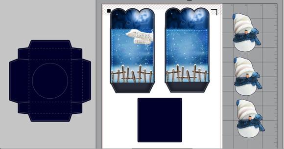 Embalagem para Bolinha 7x7 Happy Winter