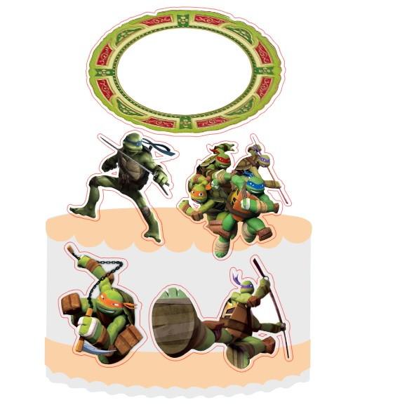 Topo de Bolo Tartarugas Ninja 2