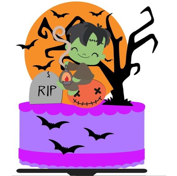 Topo Halloween Frankenstein Cute