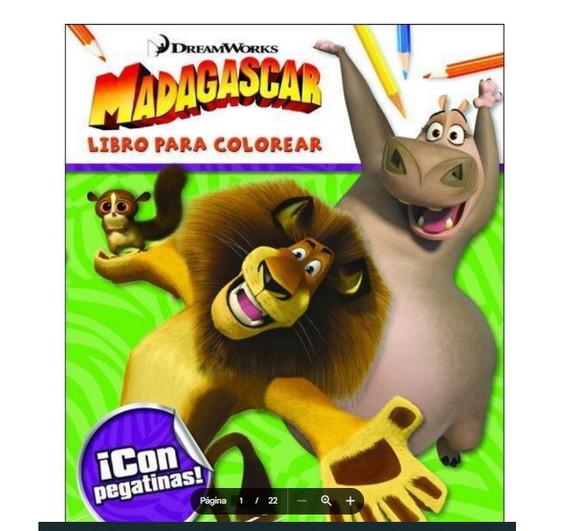 Revista de Colorir Madagascar 2 em pdf
