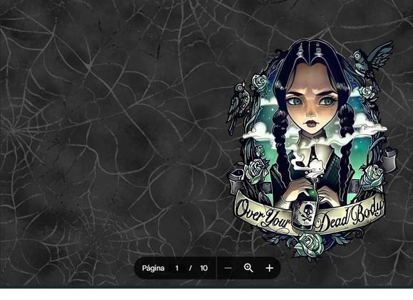 Revista de Colorir Wandinha em pdf