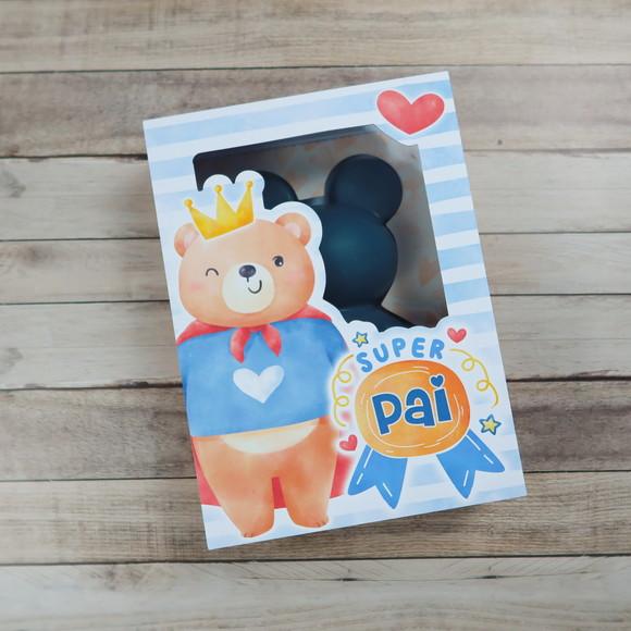 Caixa p/ Urso Grande Trufado Dia dos Pais
