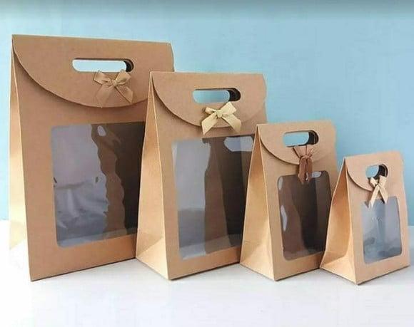 Kit Sacolas com Visor -linhas de Corte