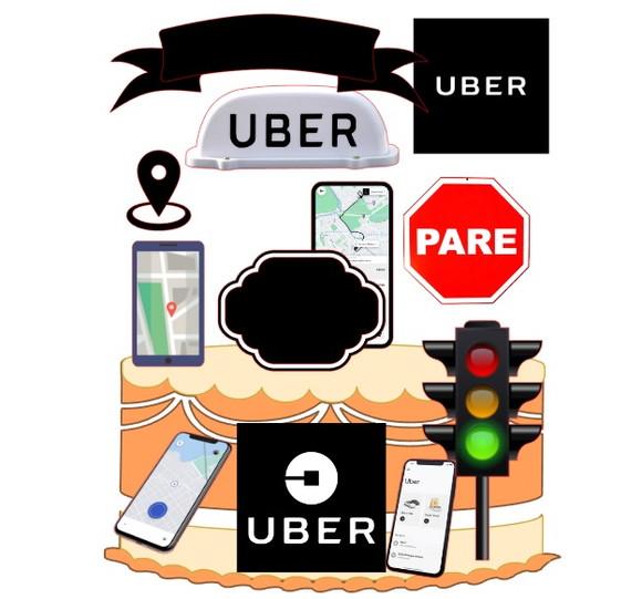 Topo de Bolo Uber