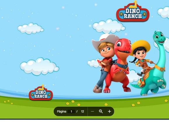 Revista de Colorir Dino Ranch em pdf