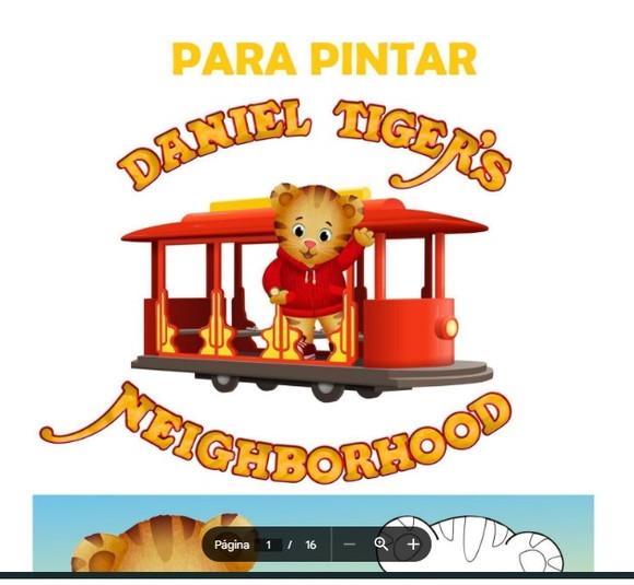 Revista de Colorir Daniel Tigre 2 em pdf