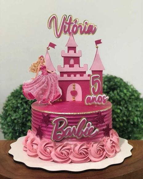 Topo de Bolo Barbie Princesa