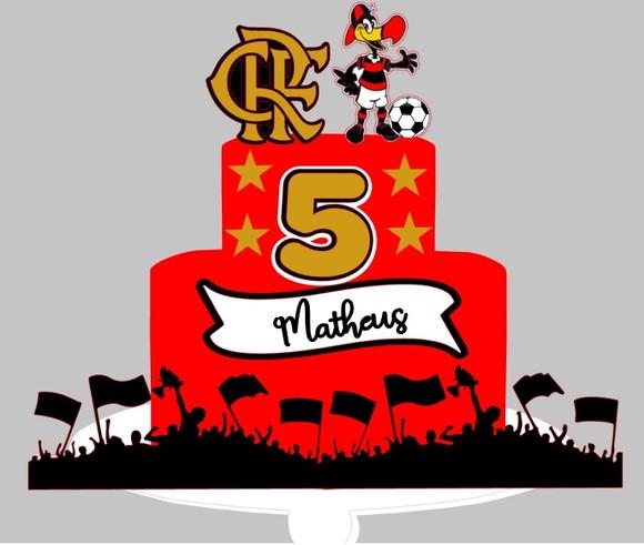 Topo de Bolo Futebol Mengo
