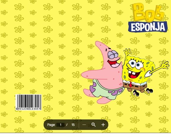Revista de Colorir Bob Esponja em pdf