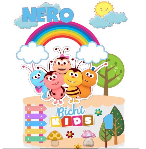 Topo de Bolo Bichikids