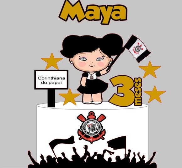 Topo de Bolo Timão Menina