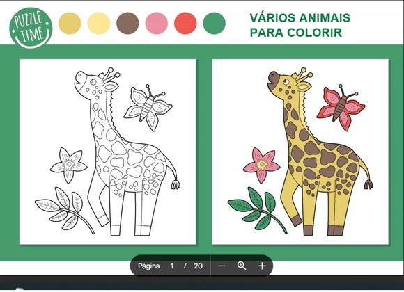 Revista de Colorir Animais em pdf