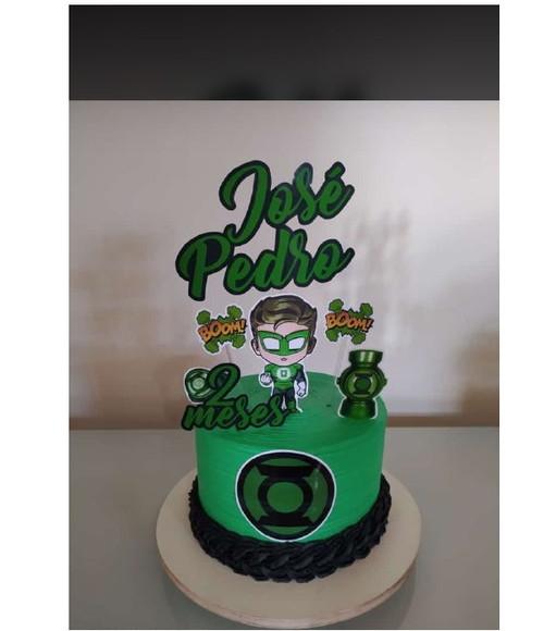 Topo de Bolo Lanterna Verde Baby