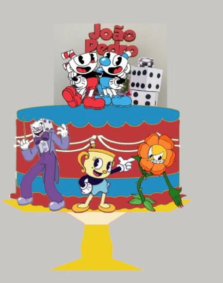 Topo Cuphead com Dados 3d