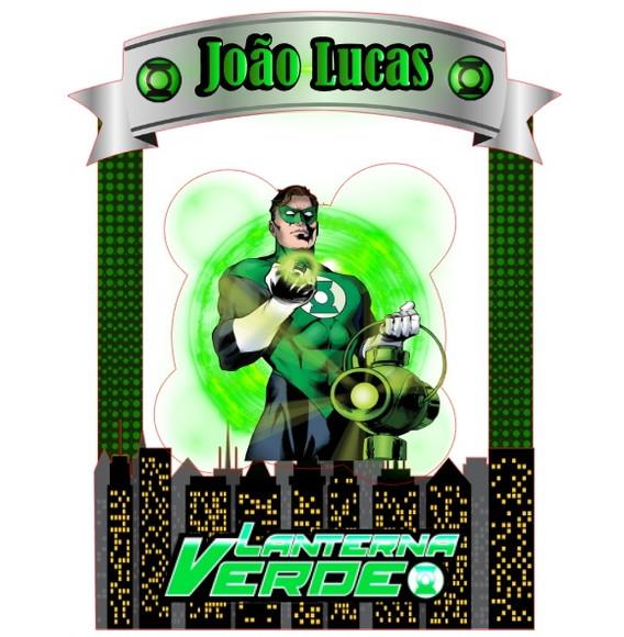Topo de Bolo Lanterna Verde