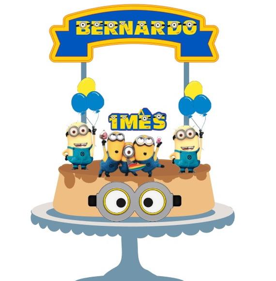 Topo de Bolo Minions 2