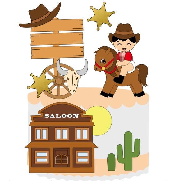 Topo de Bolo Cowboy Baby 2