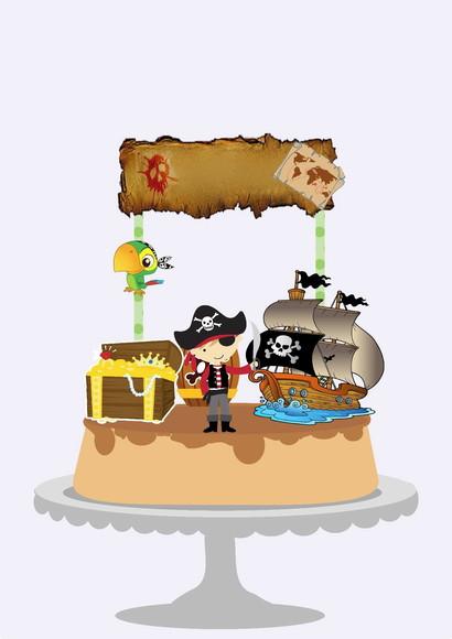 Topo de Bolo Pirata Somente em pdf