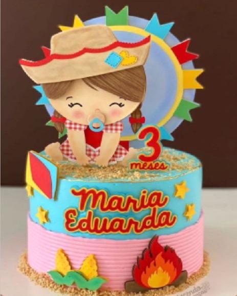 Topo Arraia Menina Baby em Camada
