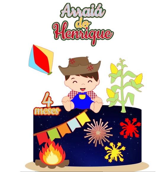 Topo Arraia Menino Baby em Camada