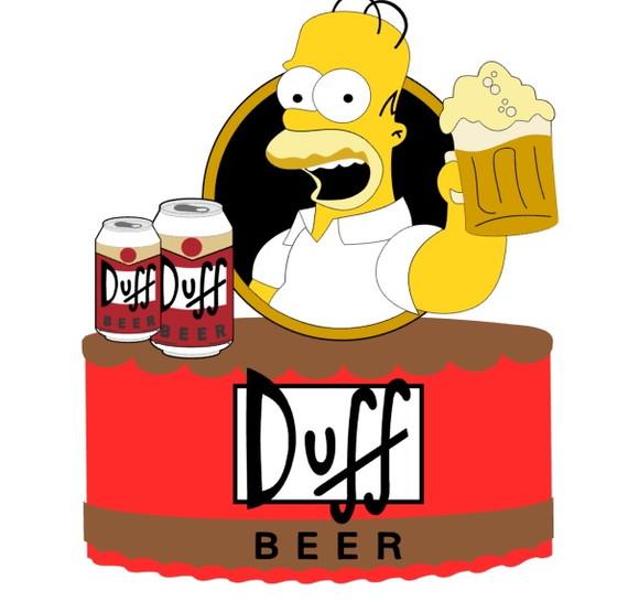 Topo de Bolo Homer Duff