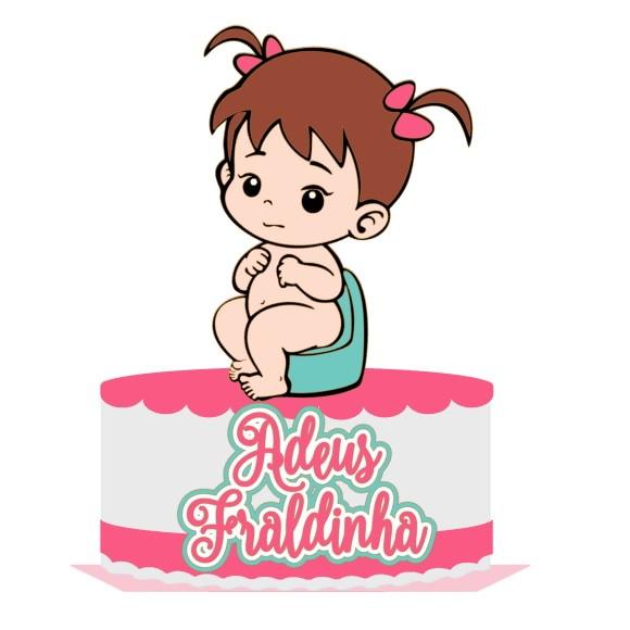 Topo de Bolo Adeus Fraldinha