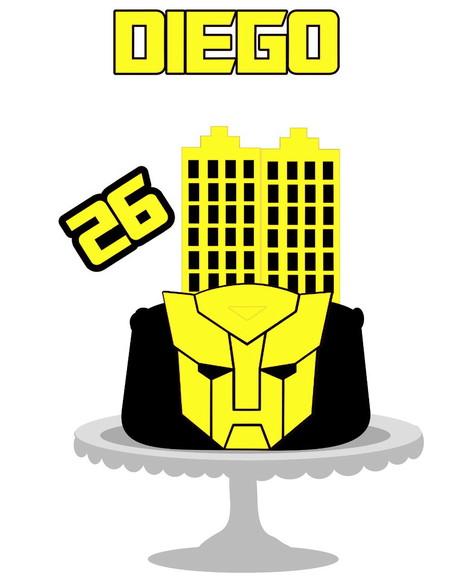 Topo de Bolo Transformers 4